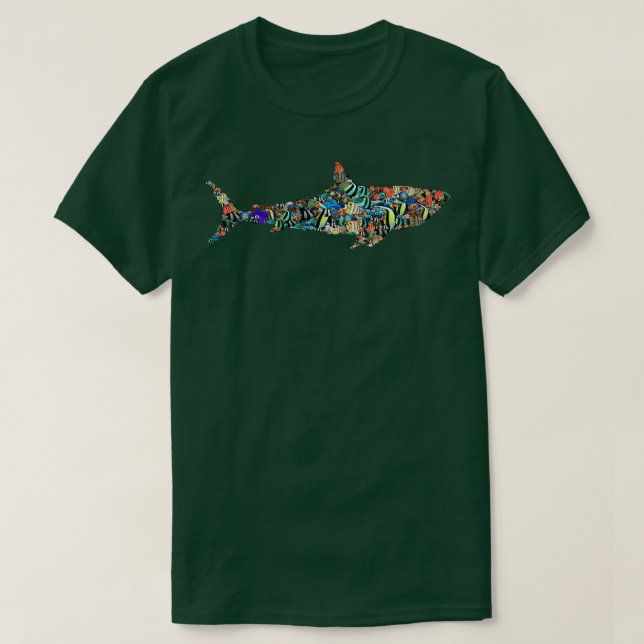 Tropical Fish Shark T-Shirt (Design Front)