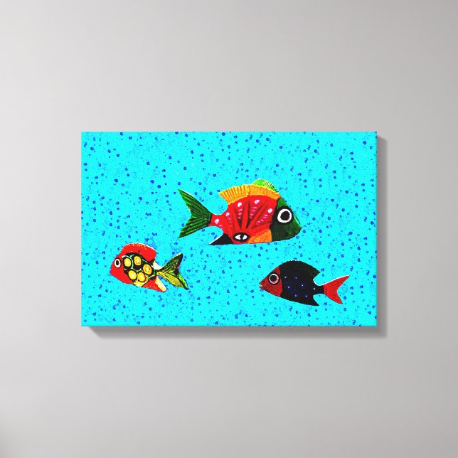 Tropical Fish Stretched Canvas (Front)