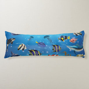 Tropical Fish swimming Seabed Body Cushion