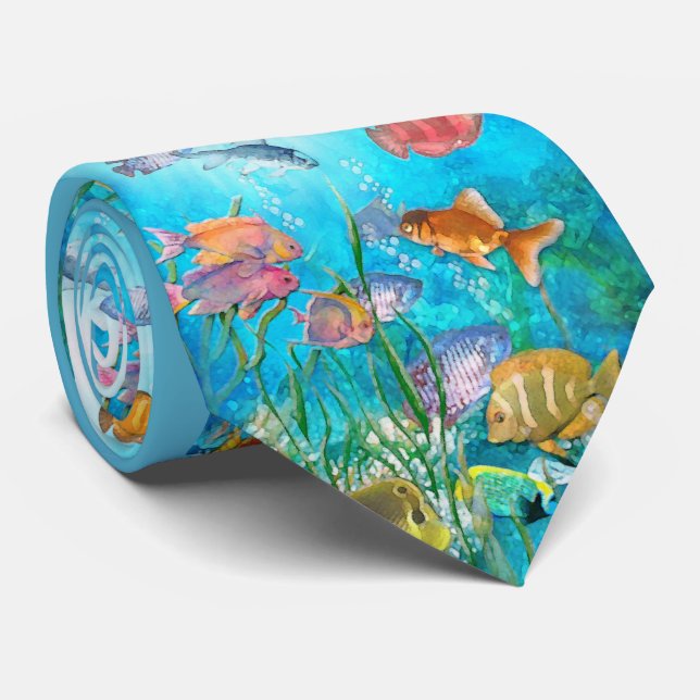Tropical Fish Tie (Rolled)