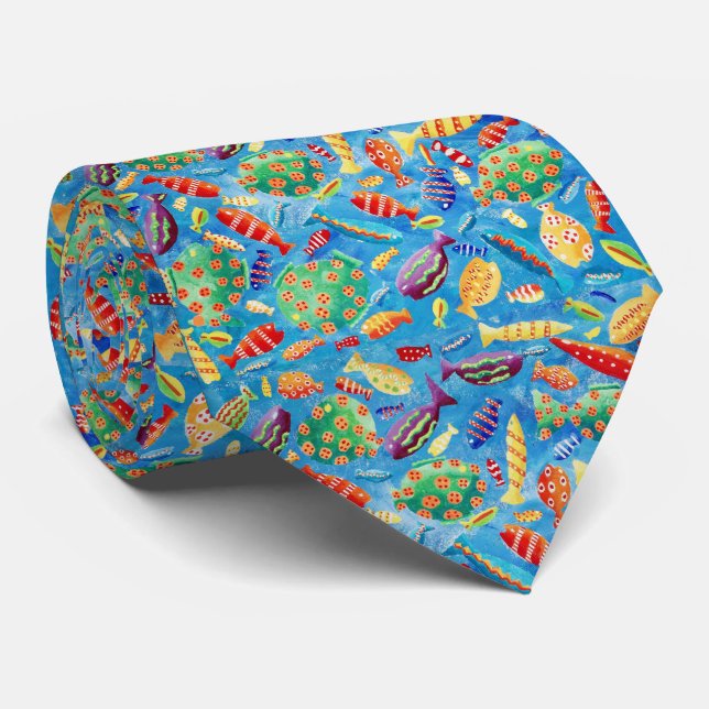 Tropical Fish Tie (Rolled)