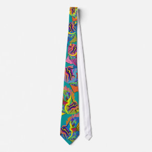 Tropical Fish Tie, Whimsical Art Tie