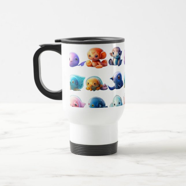tropical fish travel mug (Left)