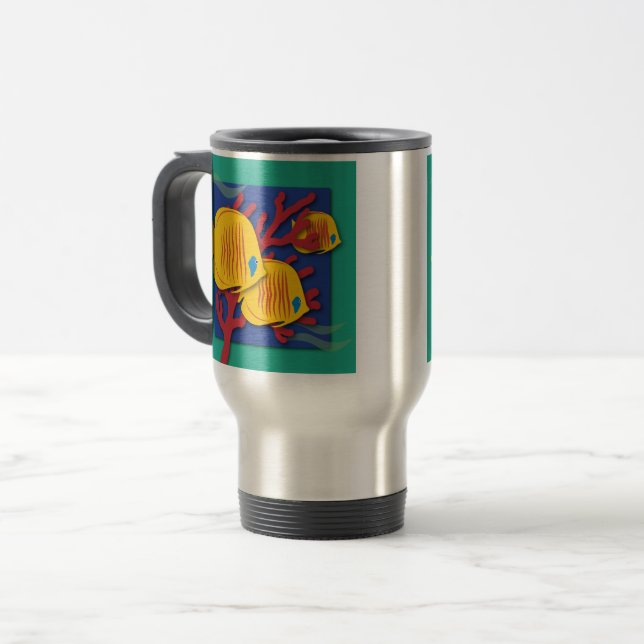 Tropical Fish Travel Mug (Front Left)