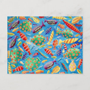 Tropical Fish Underwater Sea Life Painting Postcard