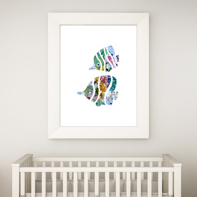Tropical Fish Watercolor Nursery Art Poster (Creator Uploaded)