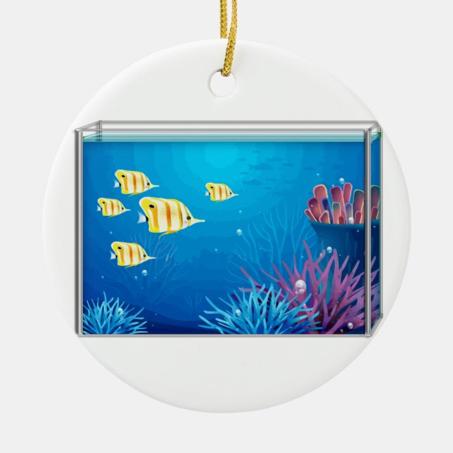 Tropical FishTank Ceramic Tree Decoration (Front)