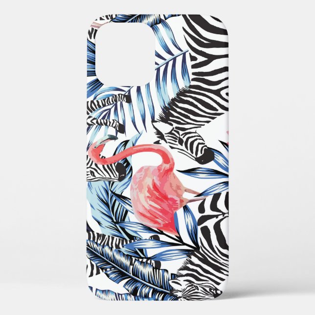 Tropical Flair: Flamingo Zebra Paradise Case-Mate iPhone Case (Back)