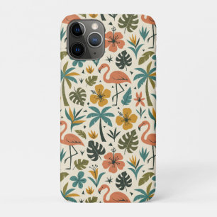 Tropical Flamingo and Palm Tree Pattern Case-Mate iPhone Case