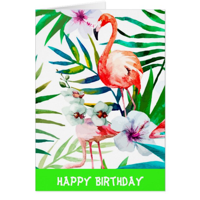 Tropical flamingo art (Front)