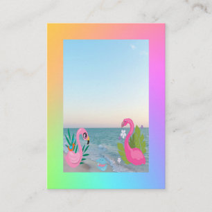 Tropical Flamingo Baby Shower Enclosure Card