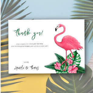 Tropical Flamingo Baby Shower - thank you