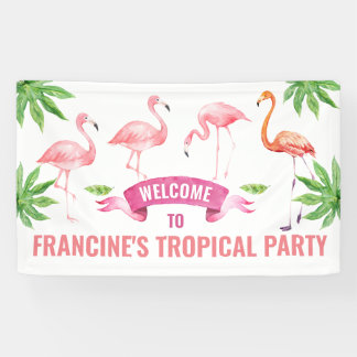 Tropical Flamingo Banner