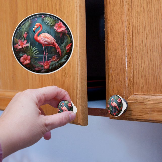 Tropical Flamingo Ceramic Knob (Creator Uploaded)