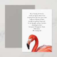 Tropical Flamingo Custom Wishing Well Cards