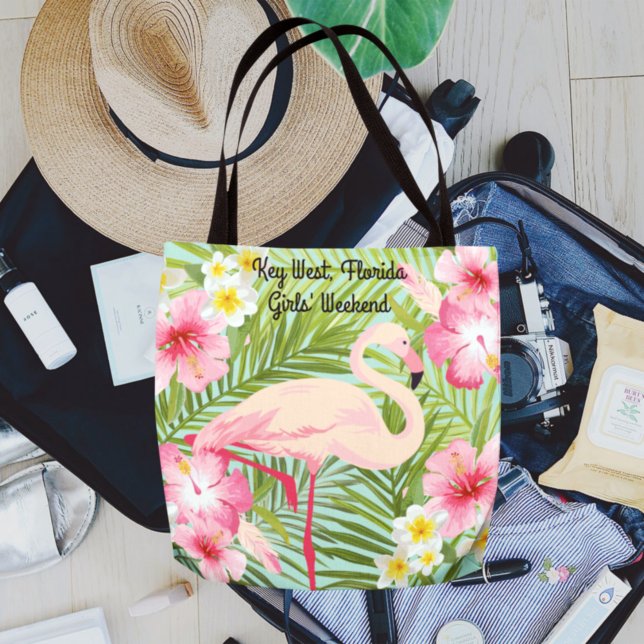 Tropical Flamingo Girls Weekend Location Tote Bag (Creator Uploaded)
