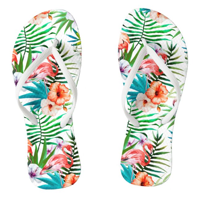 Tropical Flamingo Jandals (Footbed)