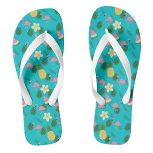 Tropical flamingo jandals
