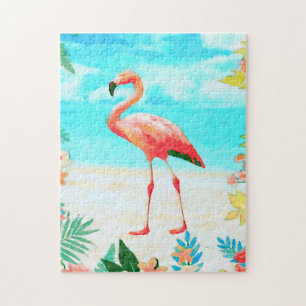 Tropical flamingo jigsaw puzzle