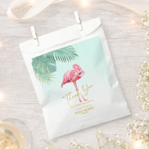 Tropical Flamingo Palms Sweet 16 Thank You ID922 Favour Bags