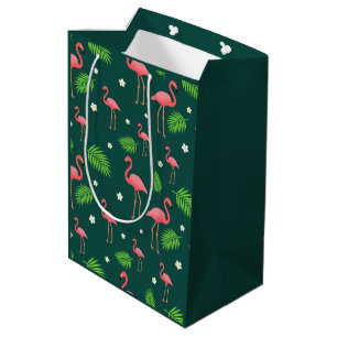 Tropical Flamingo Pattern Medium Gift Bag