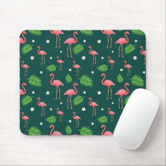 Tropical Flamingo Pattern Mouse Pad