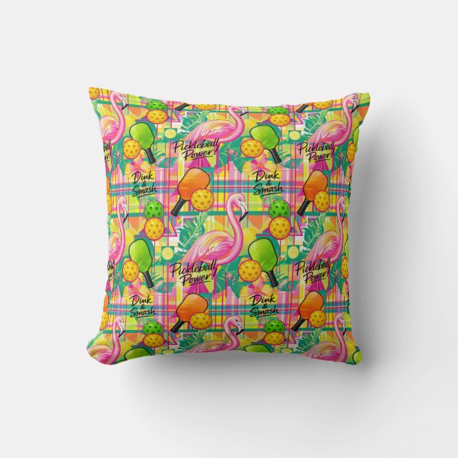 Tropical Flamingo Pickleball  Cushion (Front)