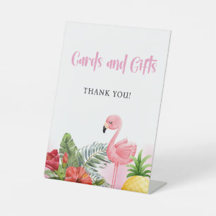 Tropical Flamingo Pink Cards and Gifts Sign