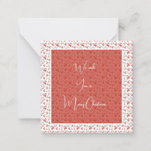 Tropical Flamingo Santa Christmas Pattern Card