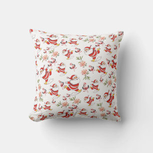 Tropical Flamingo Santa Christmas Pattern Cushion