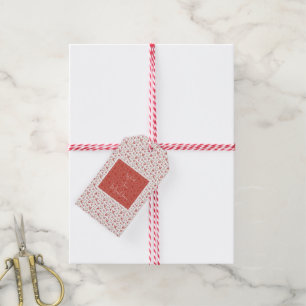 Tropical Flamingo Santa Christmas Pattern Gift Tags