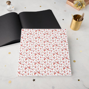 Tropical Flamingo Santa Christmas Pattern Guest Book
