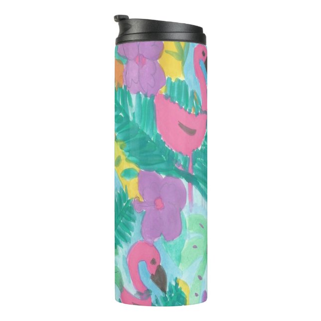Tropical Flamingo Tumbler (Rotated Right)