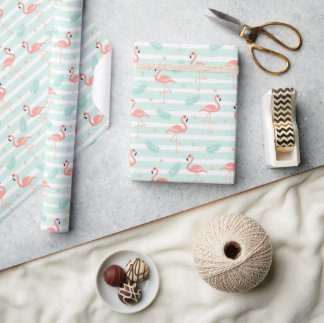 Tropical Flamingo Wrapping Paper