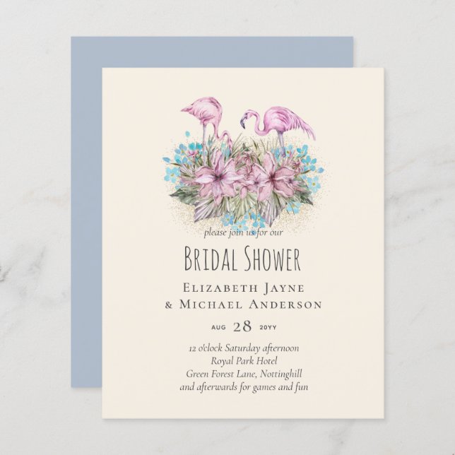 Tropical Flamingos Wedding (Front/Back)
