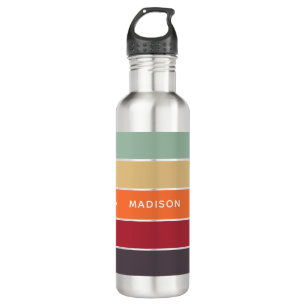 Tropical Flavours Colour Block Personalised Name 710 Ml Water Bottle
