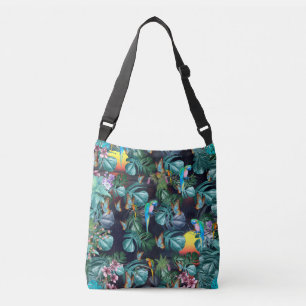 Tropical Flora Paradise at Sunset Crossbody Bag