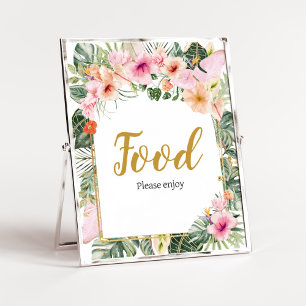 Tropical Floral Aloha Food Poster