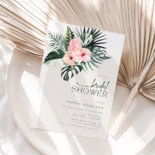 Tropical Floral Arch Bridal Shower Invitation