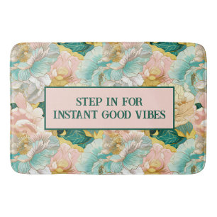 Tropical Floral Bath Mat