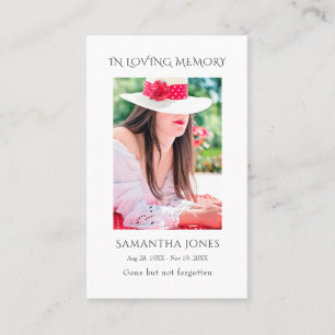 Tropical Floral Beach Celebration of Life Prayer Business Card