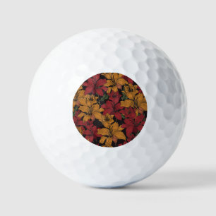 Tropical Floral, Beautiful Seamless Pattern. Golf Balls