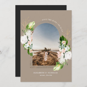 Tropical Floral Boho Save the Date