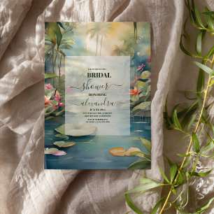 Tropical Floral Bridal Shower Invitation