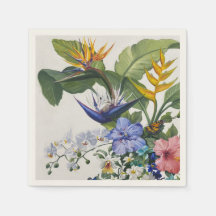 Tropical Floral Cocktail Napkin
