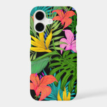 Tropical Floral Colourful Leaves