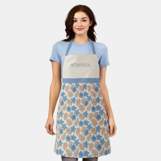 Tropical Floral Custom Name Apron