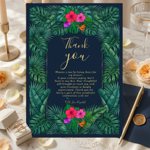 Tropical Floral Design Hibiscus & Greenery Invitation
