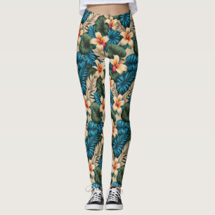 Tropical Floral Fantasy Leggings