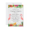 Tropical Floral Flamingo Couple Wedding Invitation